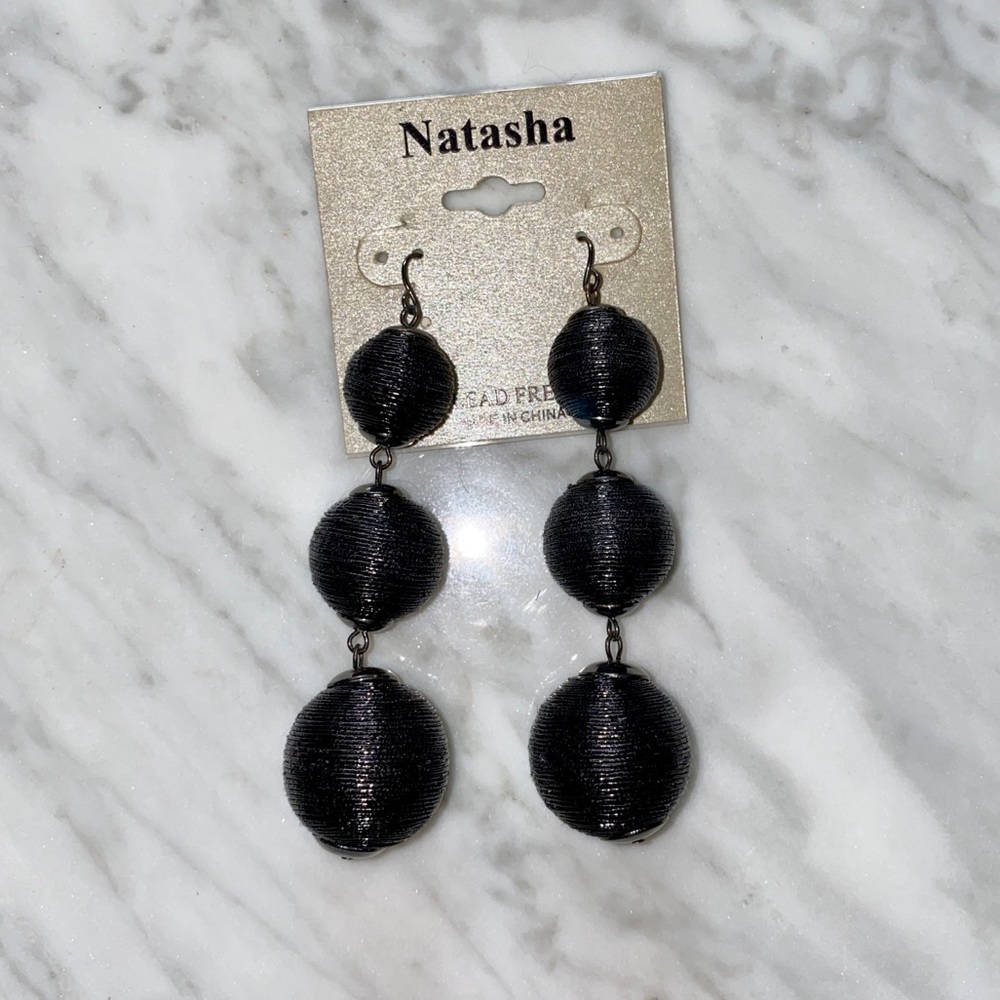 🚫SOLD🚫 Nordstrom Natasha Black Bead Drop Earring